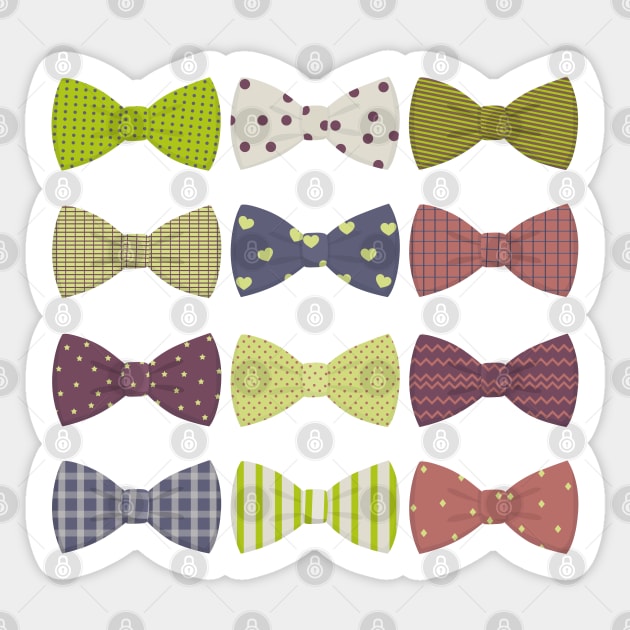 bow ties Sticker by elyinspira